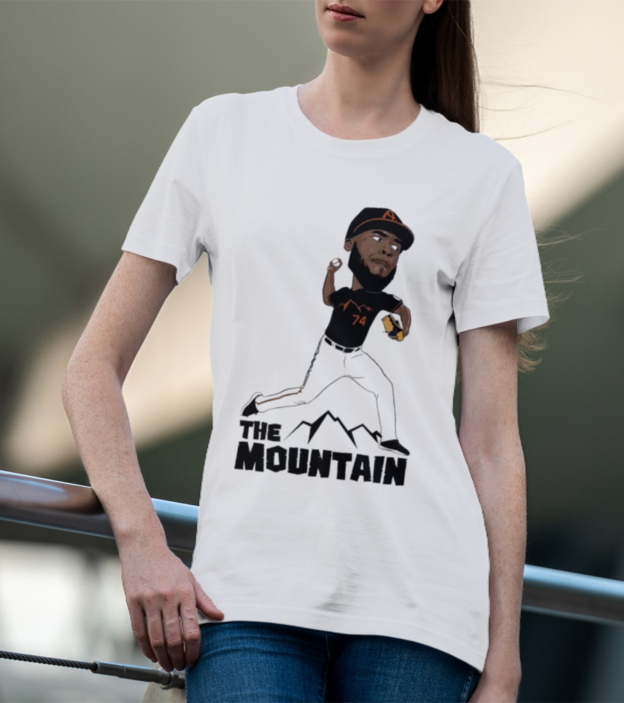 The Mountain Félix Bautista 74 Baltimore Orioles T-Shirt