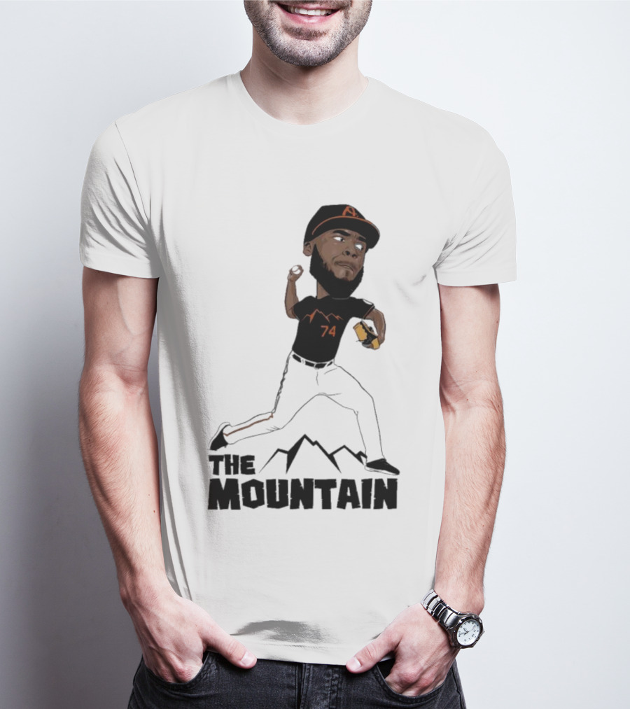 The Mountain Félix Bautista 74 Baltimore Orioles T-Shirt