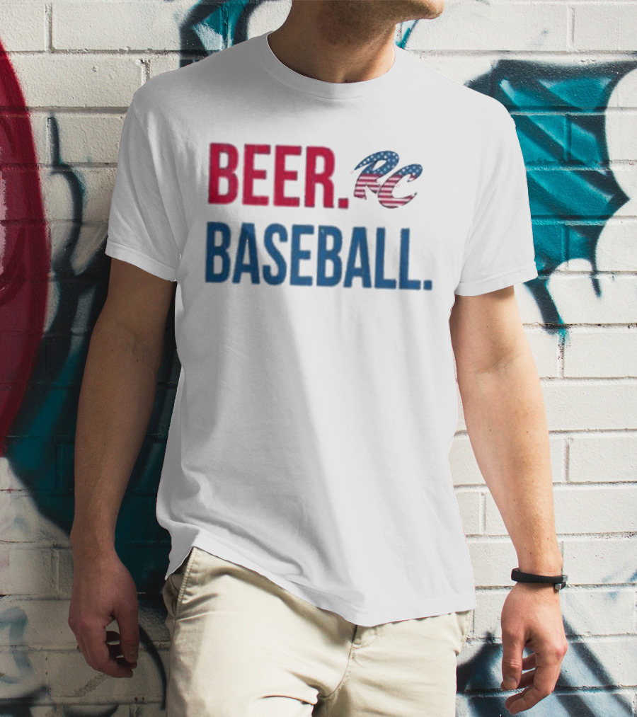 Beer RC Baseball Patriotic American Flag T-Shirt