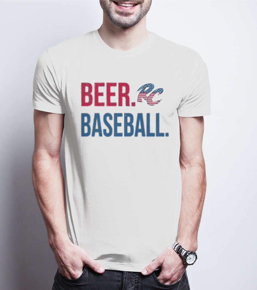 Beer RC Baseball Patriotic American Flag T-Shirt