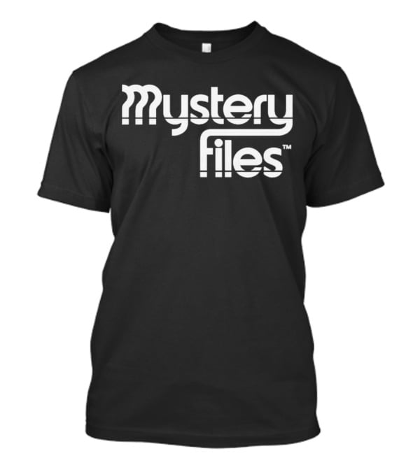 Mystery Files Retro Style Geometric Text T-Shirt
