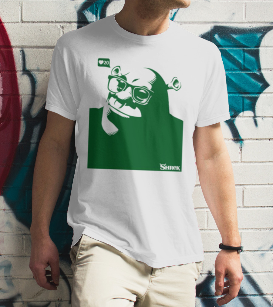 Shrek Bioworld Handsome Shrek 20 Likes Glasses T-Shirt