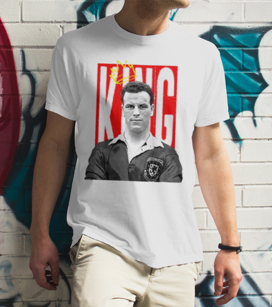 King Charles Soccer Icon With Red KING Background T-Shirt