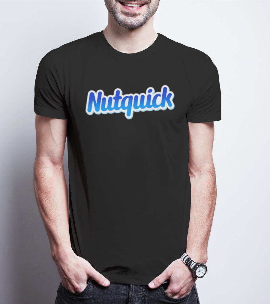 Nutquick Logo Retro Sports Branding T-Shirt