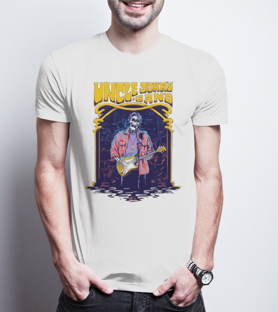 Uncle John's Band Skeleton Guitarist Psychedelic T-Shirt