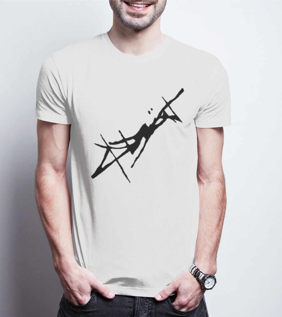 Absent Store Absent Logo Abstract Black Scribble T-Shirt
