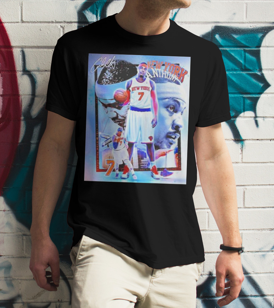 New York 7 Anthony Knicks Basketball T-Shirt