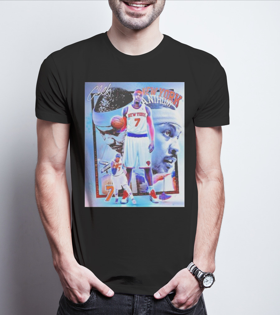 New York 7 Anthony Knicks Basketball T-Shirt