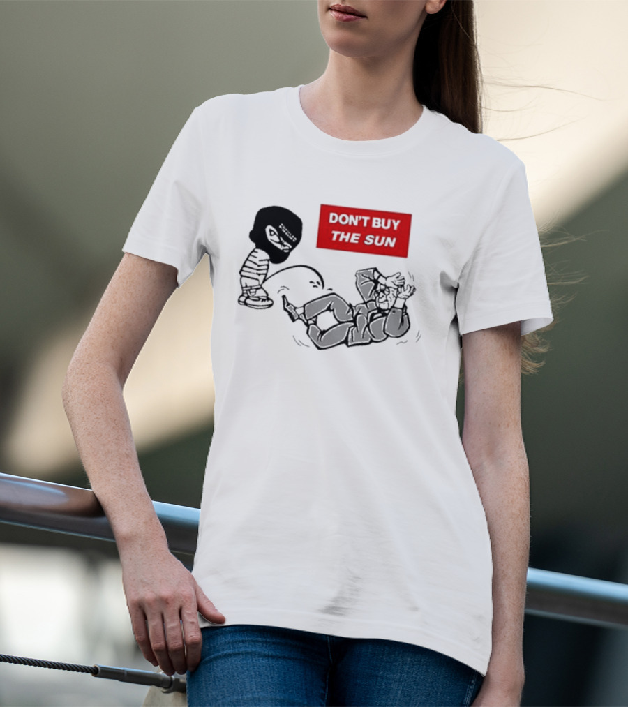 Jake Hanrahan Don’t Buy The Sun Cartoon Characters In Action T-Shirt