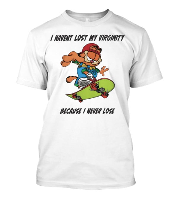 I Haven't Lost My Virginity Because I Never Lose Skateboarding Cat In Sunglasses And Red Cap T-Shirt