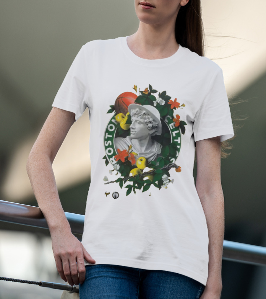 Kathy Ager White Boston Celtics Identify Artist Series T-Shirt