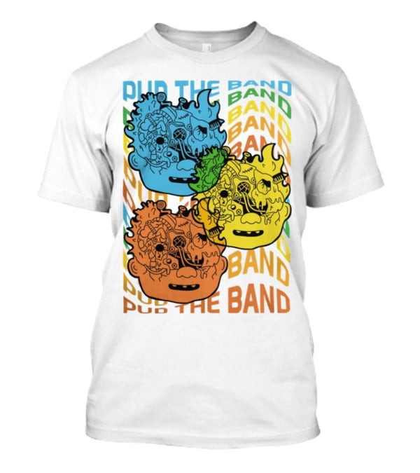 Pup The Band Headburster Technicolor Art Face Trio T-Shirt