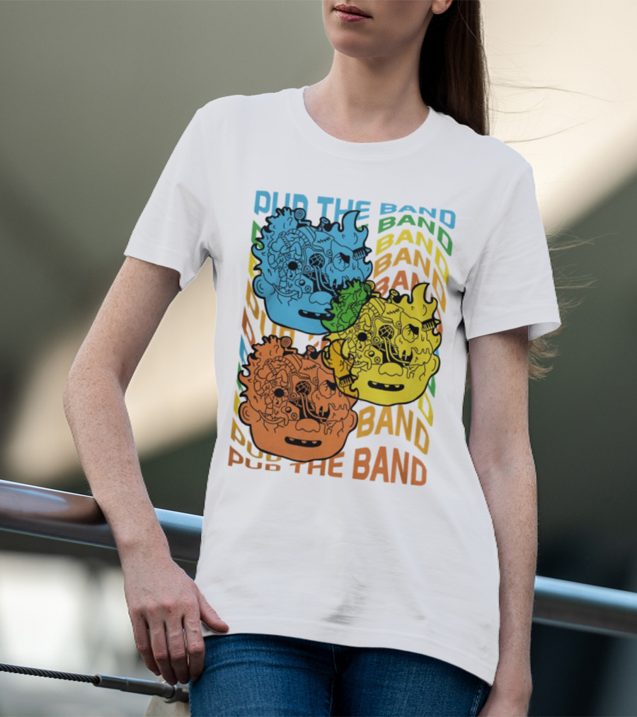 Pup The Band Headburster Technicolor Art Face Trio T-Shirt