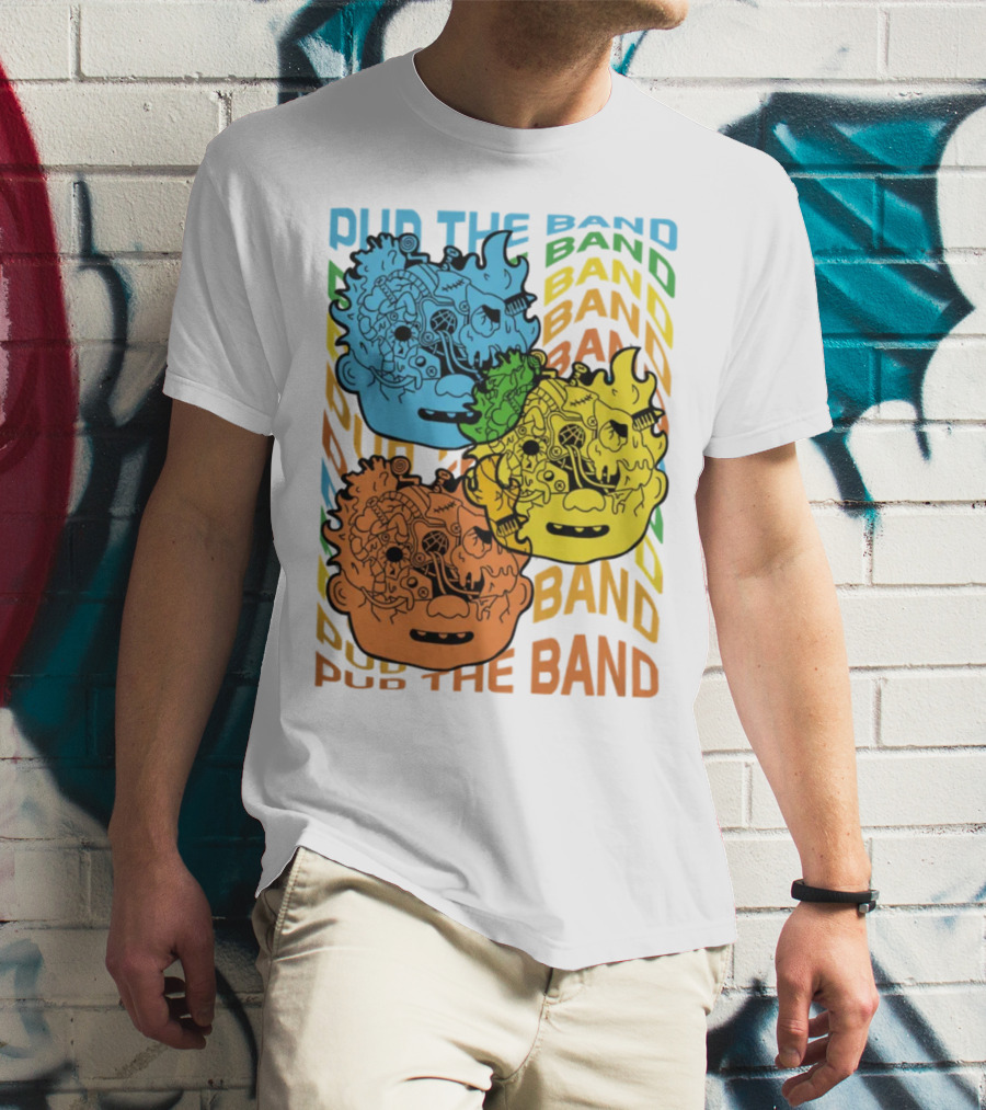 Pup The Band Headburster Technicolor Art Face Trio T-Shirt