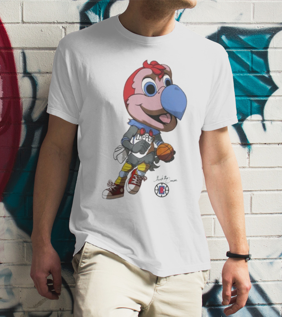 LA Los Angeles Clippers Chuck The Condor Basketball Mascot T-Shirt