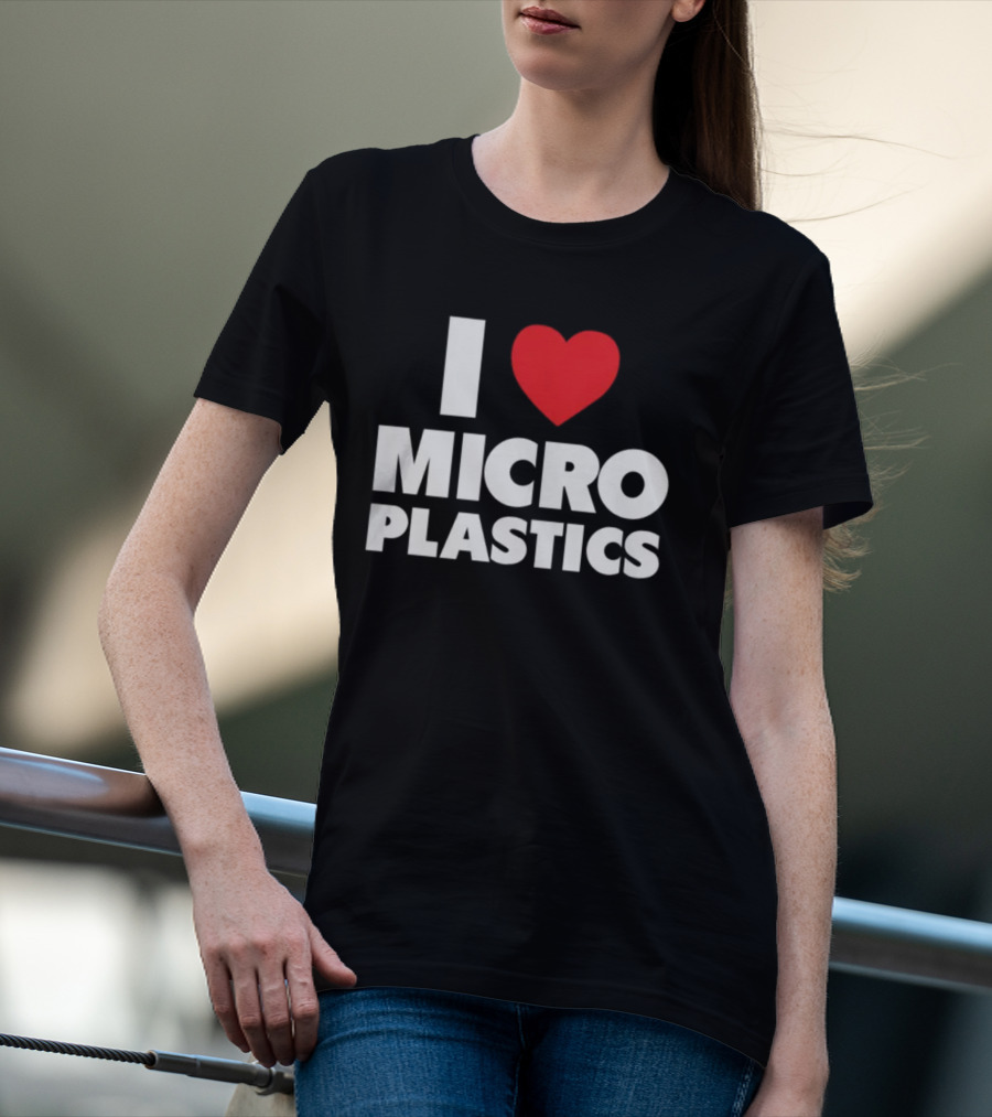 Shitheadsteve I Heart Microplastics Black T-Shirt