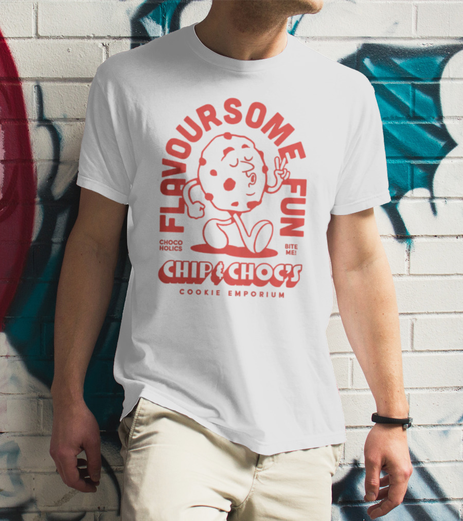 Flavoursome Fun Choco Holics Chip Choc'S Cookie Emporium Bite Me T-Shirt