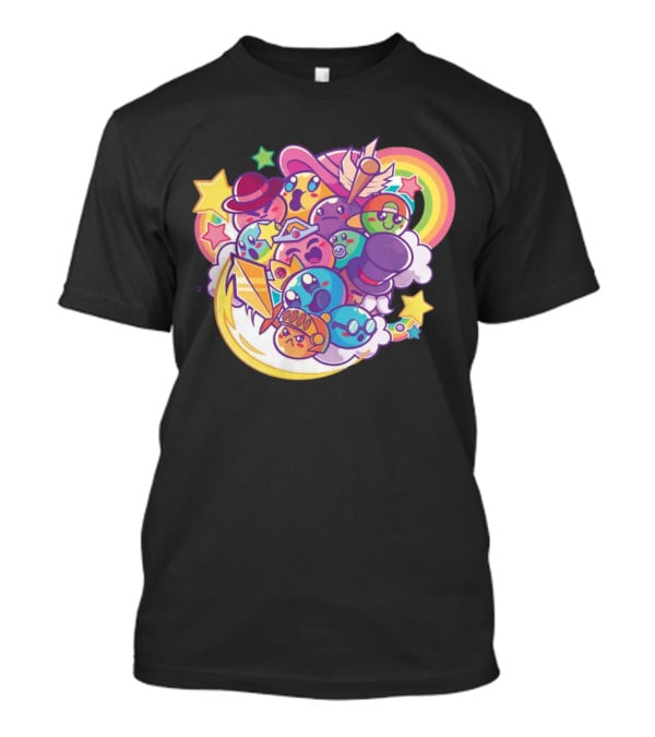 Terraria Merch Town Slime Rainbow Star Hat Collection T-Shirt
