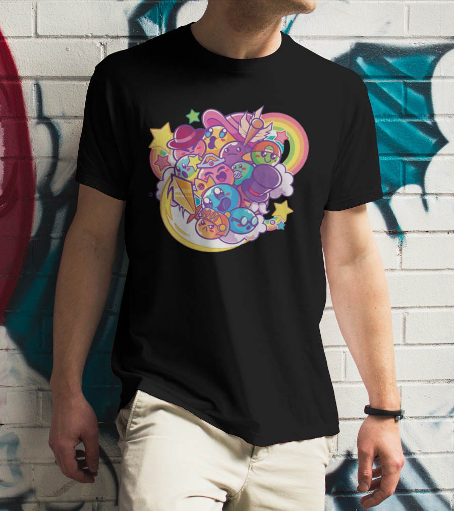 Terraria Merch Town Slime Rainbow Star Hat Collection T-Shirt