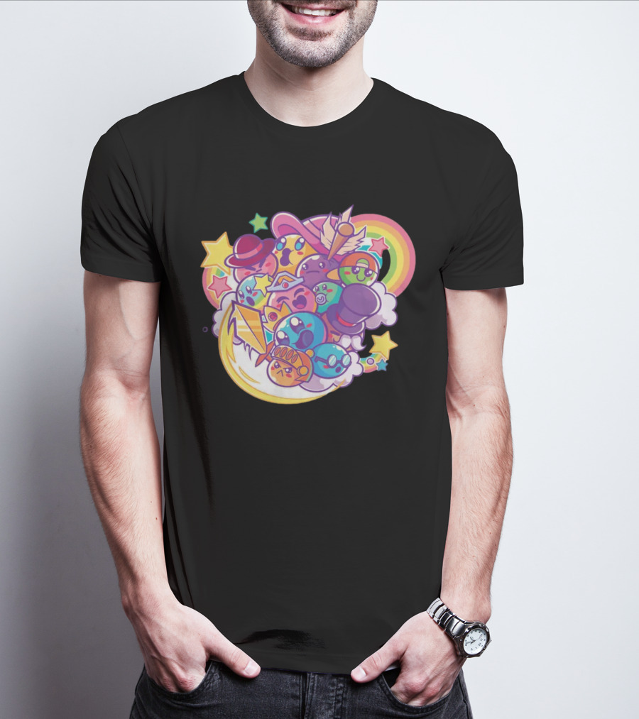 Terraria Merch Town Slime Rainbow Star Hat Collection T-Shirt