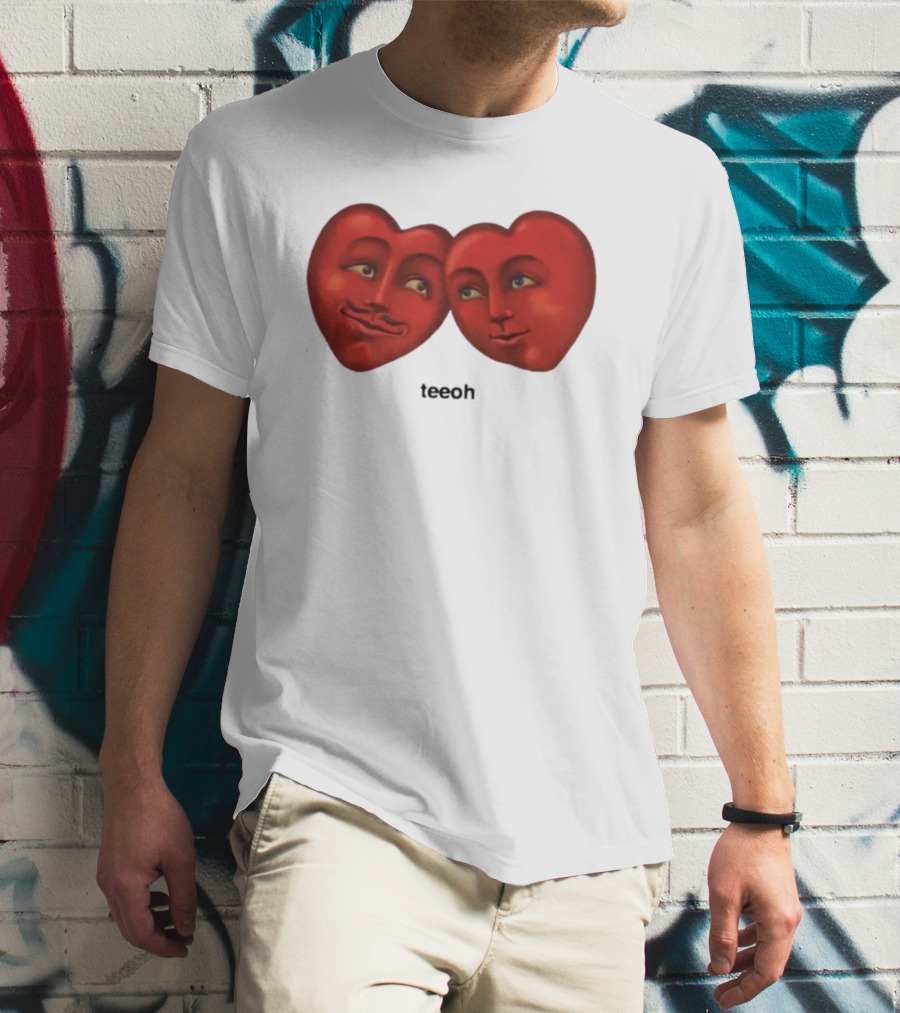 Tixxo Shop Tixxo Lovers Teeoh Heart Faces T-Shirt