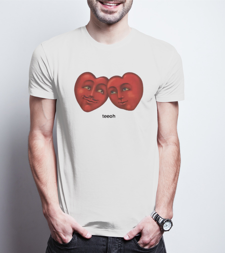 Tixxo Shop Tixxo Lovers Teeoh Heart Faces T-Shirt