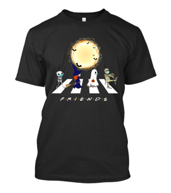Friends Halloween Road Abbey Costumes Moon T-Shirt