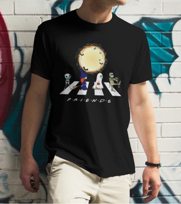 Friends Halloween Road Abbey Costumes Moon T-Shirt