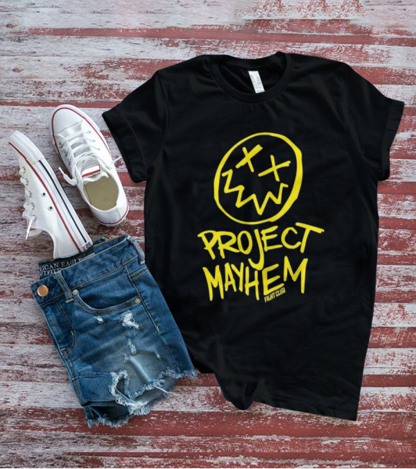 Fight Club Project Mayhem Men's Yellow Face Icon X Eyes T-Shirt