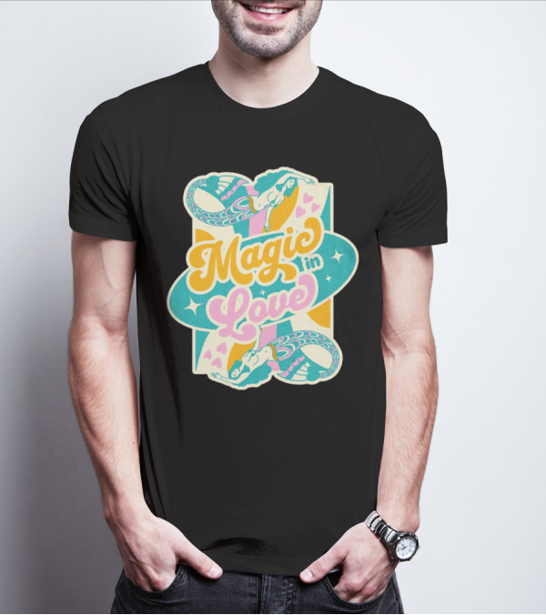 Magic In Love Mermaid Retro Vibe T-Shirt