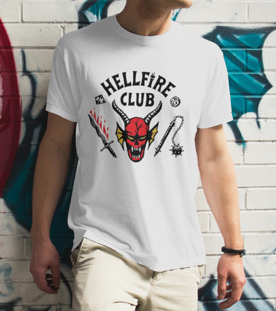 Hellfire Club Stranger Things Devil Dice Sword Mace T-Shirt