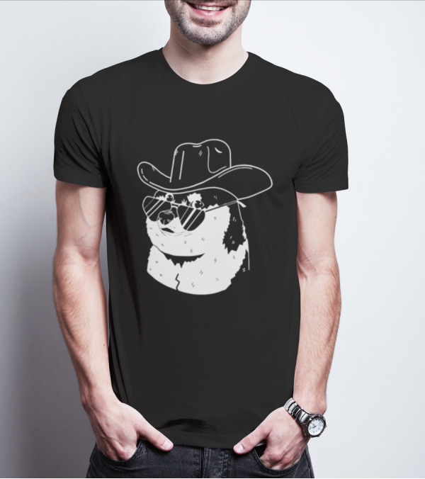 Rodeo Doge Cowboy Hat Sunglasses Collection T-Shirt
