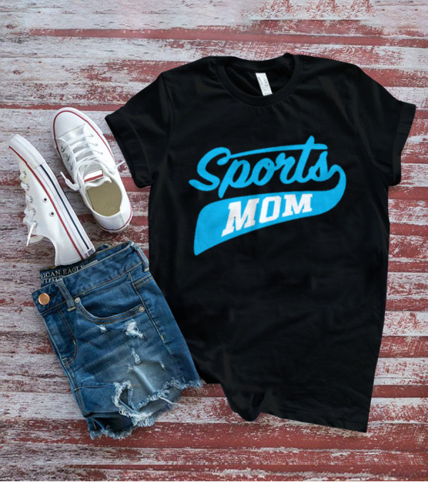 Sports Mom Blue Script Style T-Shirt