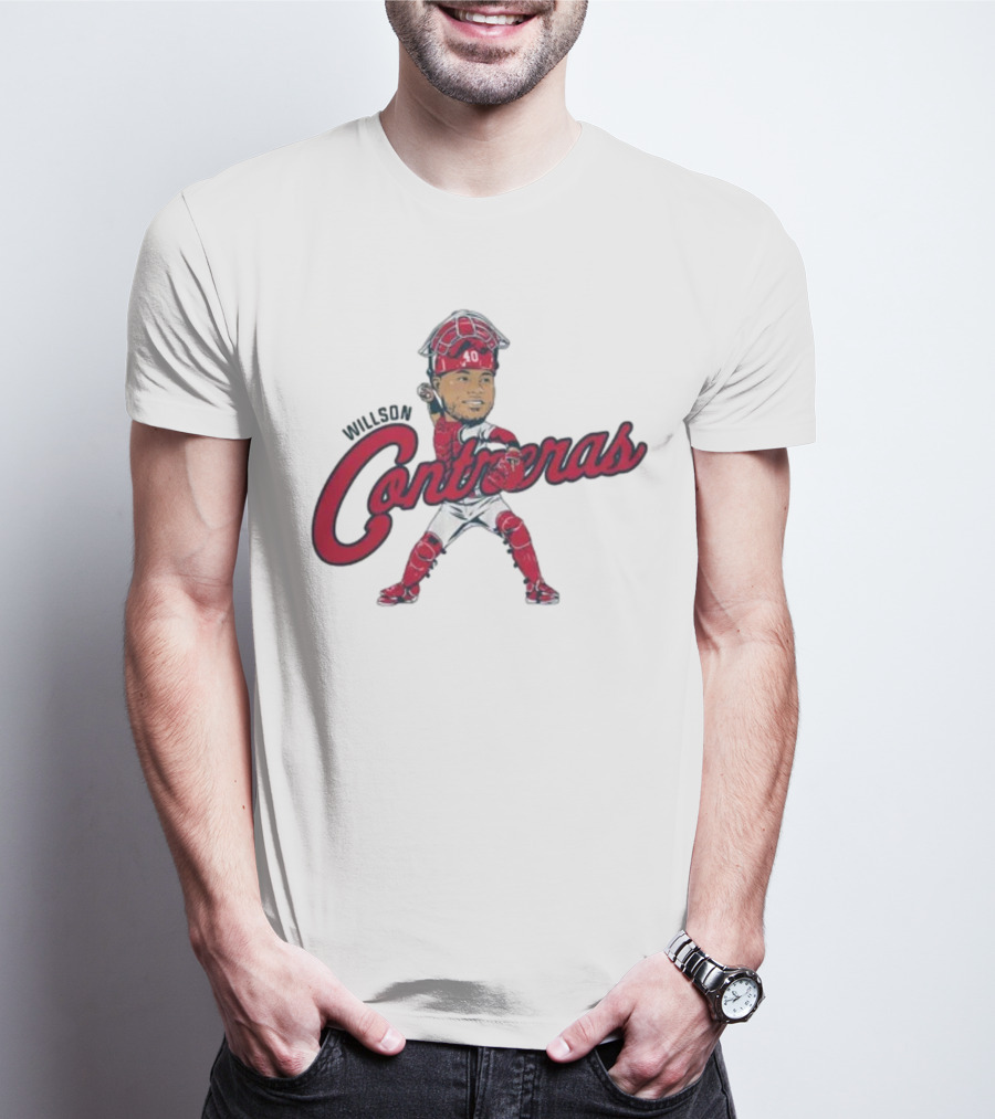 Wilson Contreras Catcher Caricature 40 T-Shirt