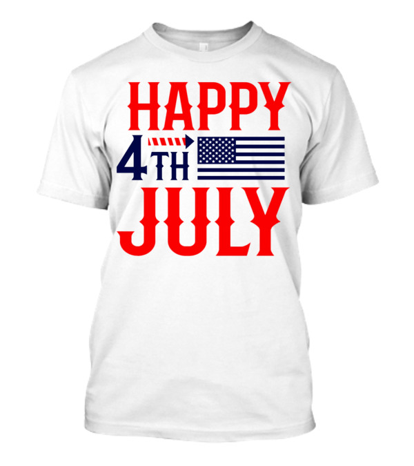 Happy 4th July Independence Day American Flag T-Shirt