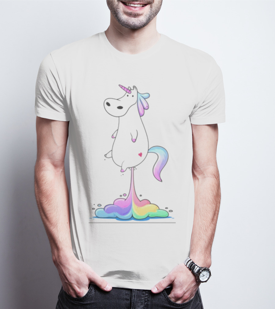 Unicorn Fart Rainbow Clouds Magic T-Shirt