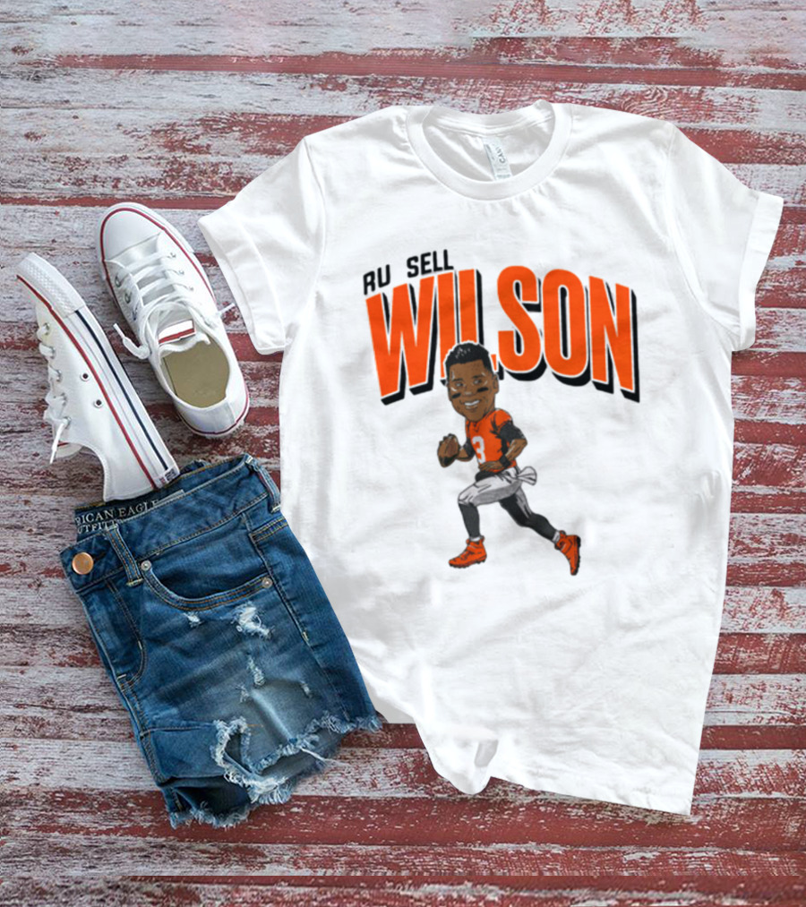 RU SELL WILSON Football Caricature T-Shirt