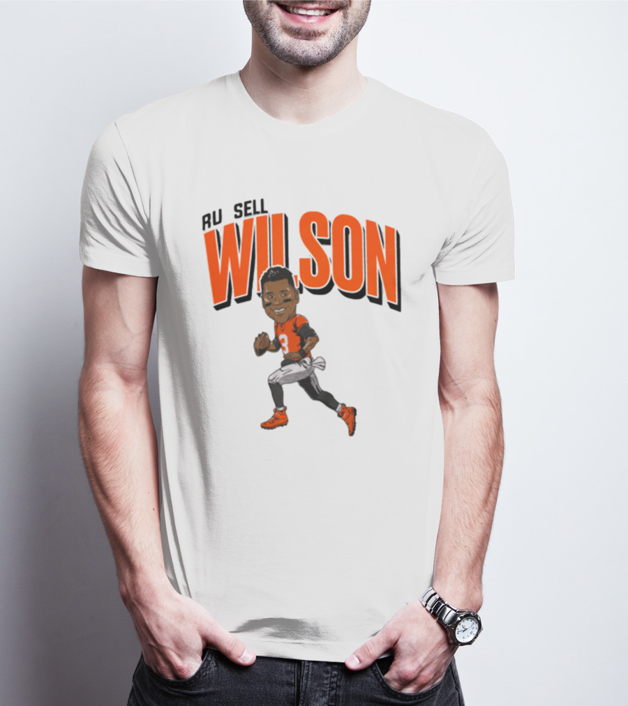 RU SELL WILSON Football Caricature T-Shirt
