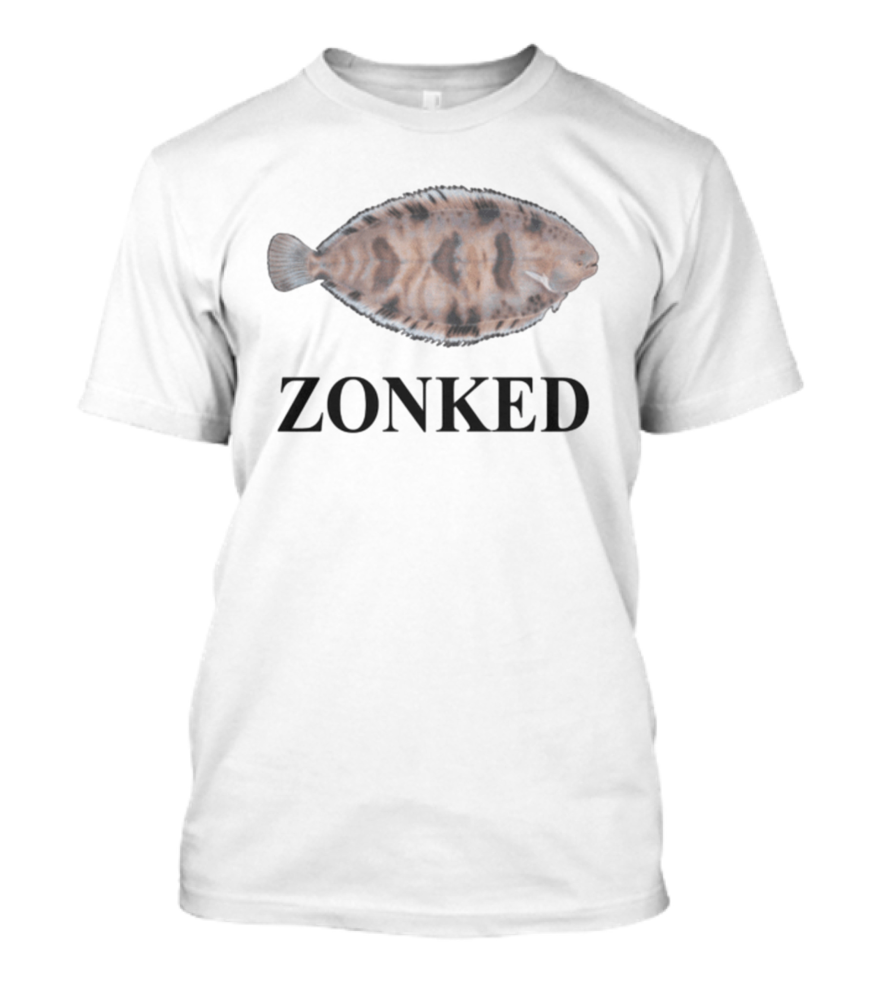 Zonked Fish Plaice Profile T-Shirt