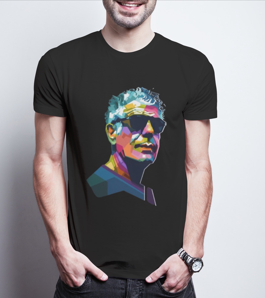 Anthony Bourdain Colorful WPAP T-Shirt