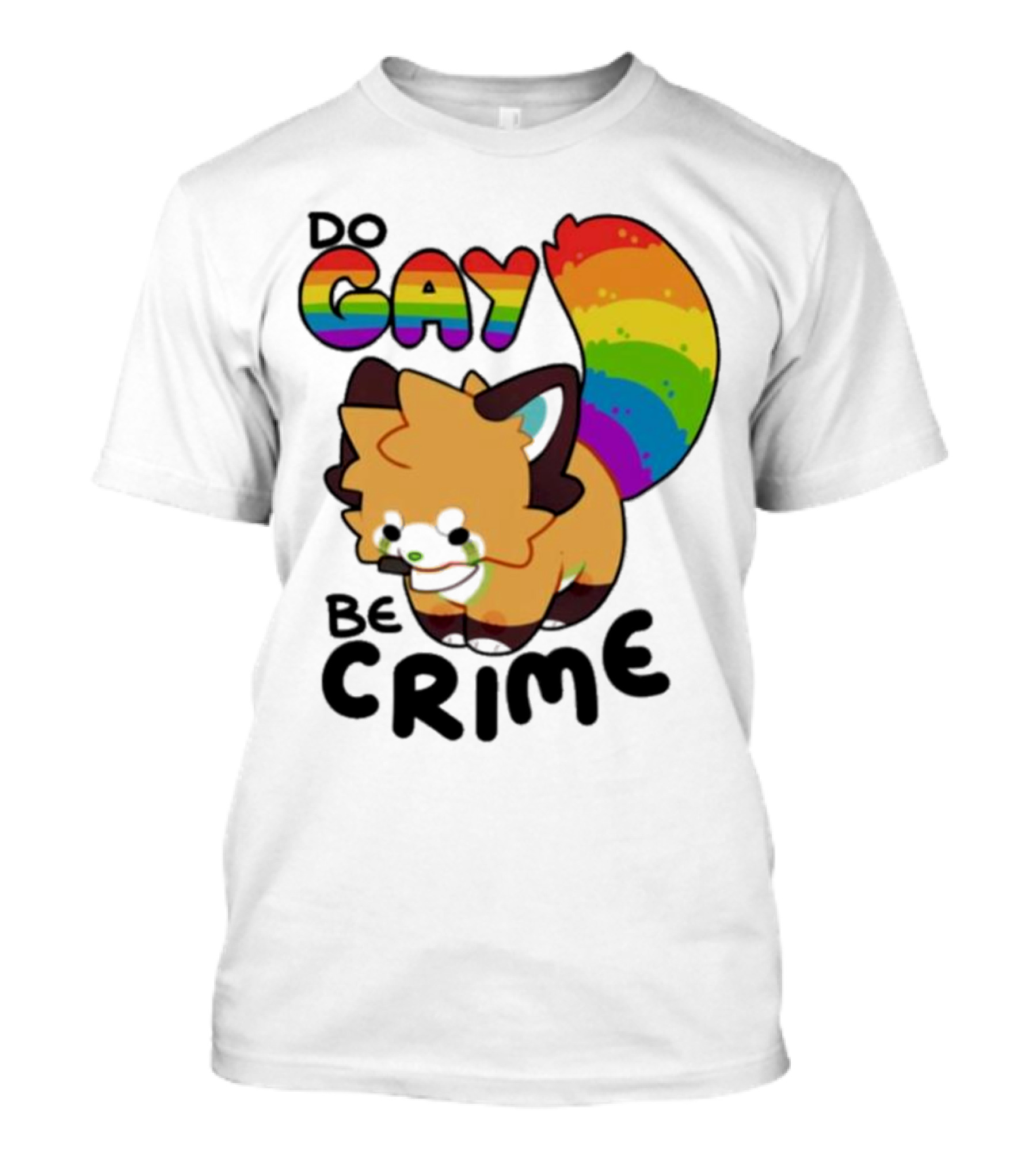 Do Gay Be Crime Rainbow Cat Tail T-Shirt
