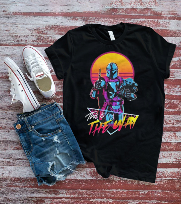 This Is The Way Star Wars The Mandalorian Vintage Retro Sunset T-Shirt