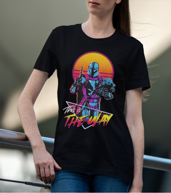 This Is The Way Star Wars The Mandalorian Vintage Retro Sunset T-Shirt