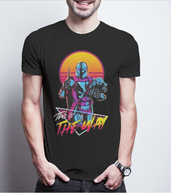 This Is The Way Star Wars The Mandalorian Vintage Retro Sunset T-Shirt