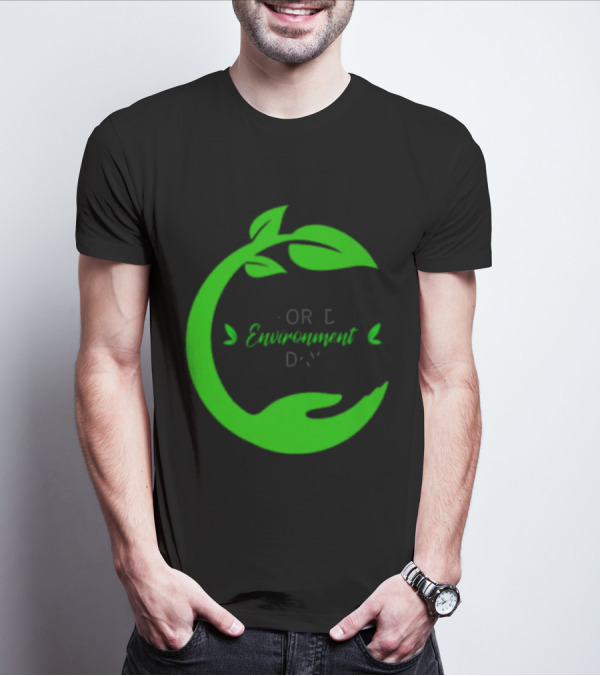 World Environment Day Green Leaf Circle Earth Protection T-Shirt