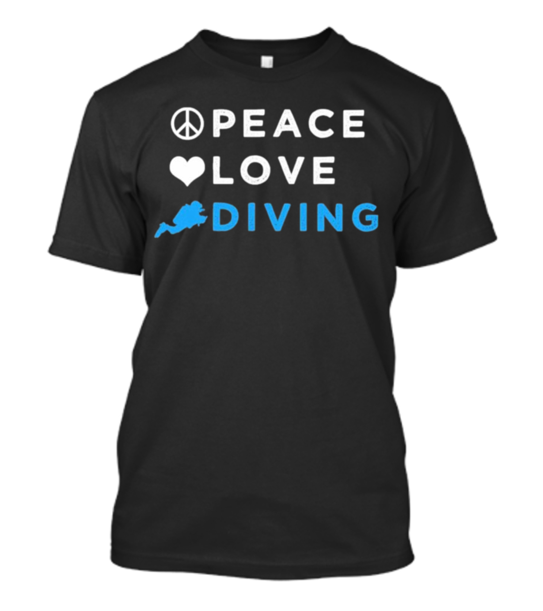 Peace Heart Diver Icon Letters T-Shirt