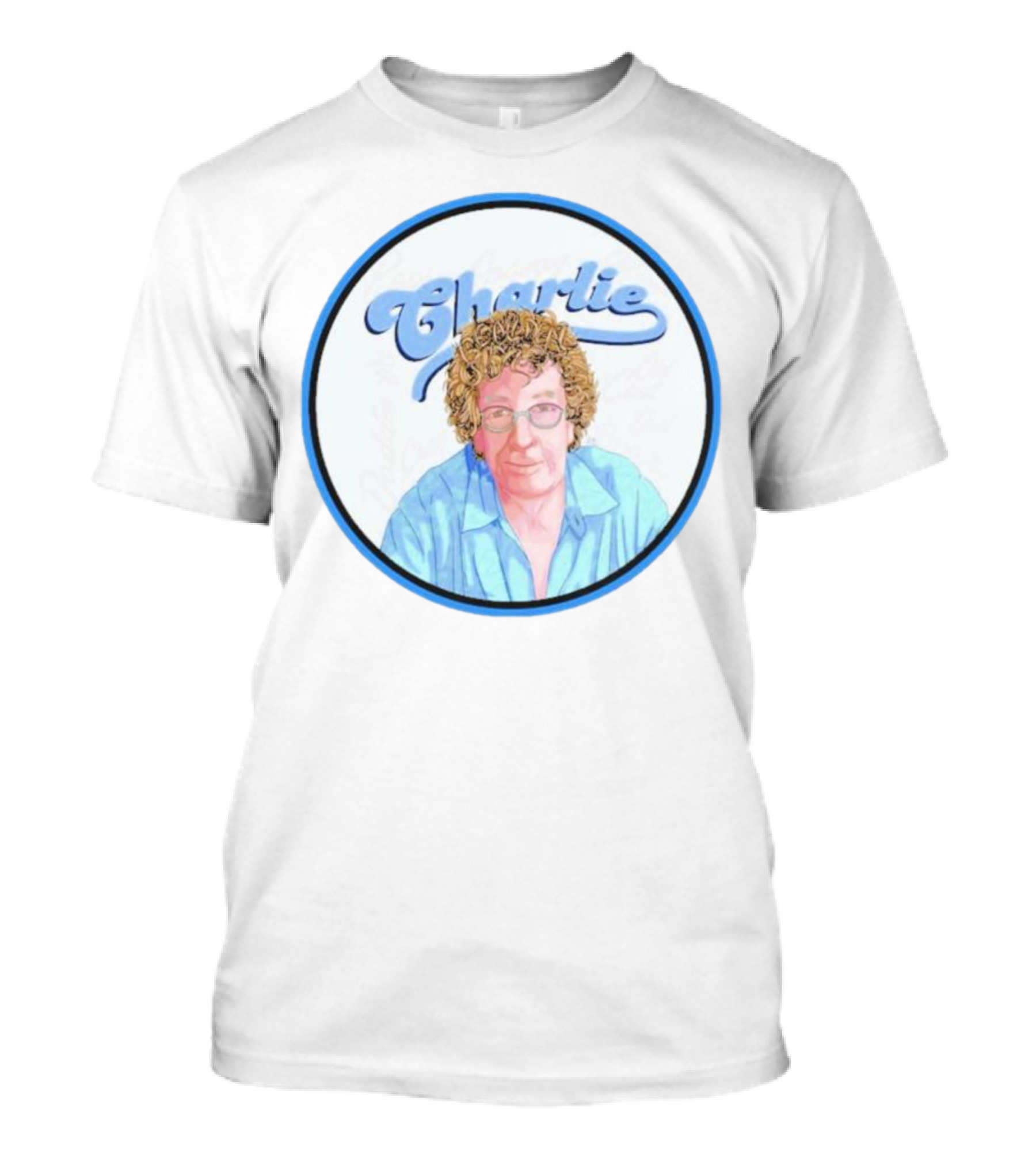Realdealraps Charlie Portrait Blue T-Shirt