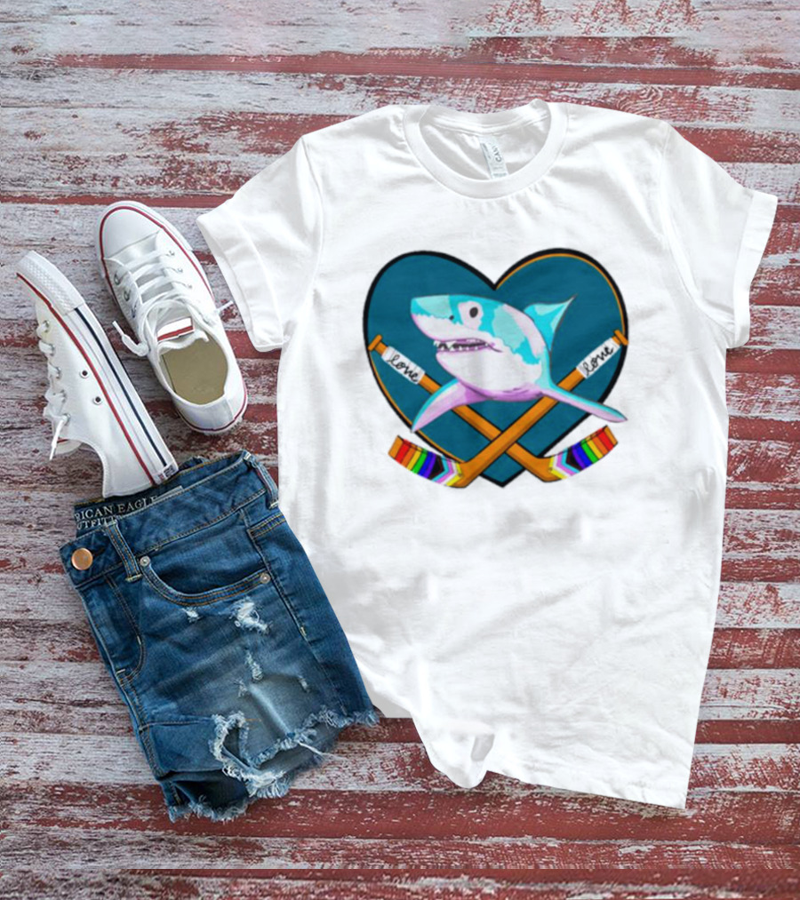 San Jose Sharks Pride Night Love Inclusion Diversity Hockey T-Shirt