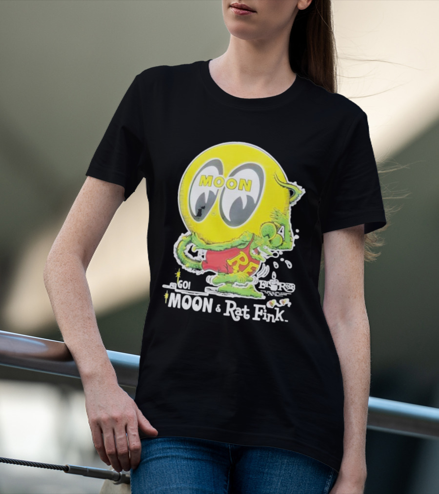 Go MOON And Rat Fink T-Shirt