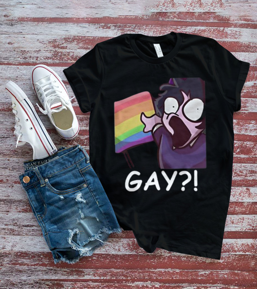Jellybean Gay? Rainbow Flag Shocked Reaction T-Shirt